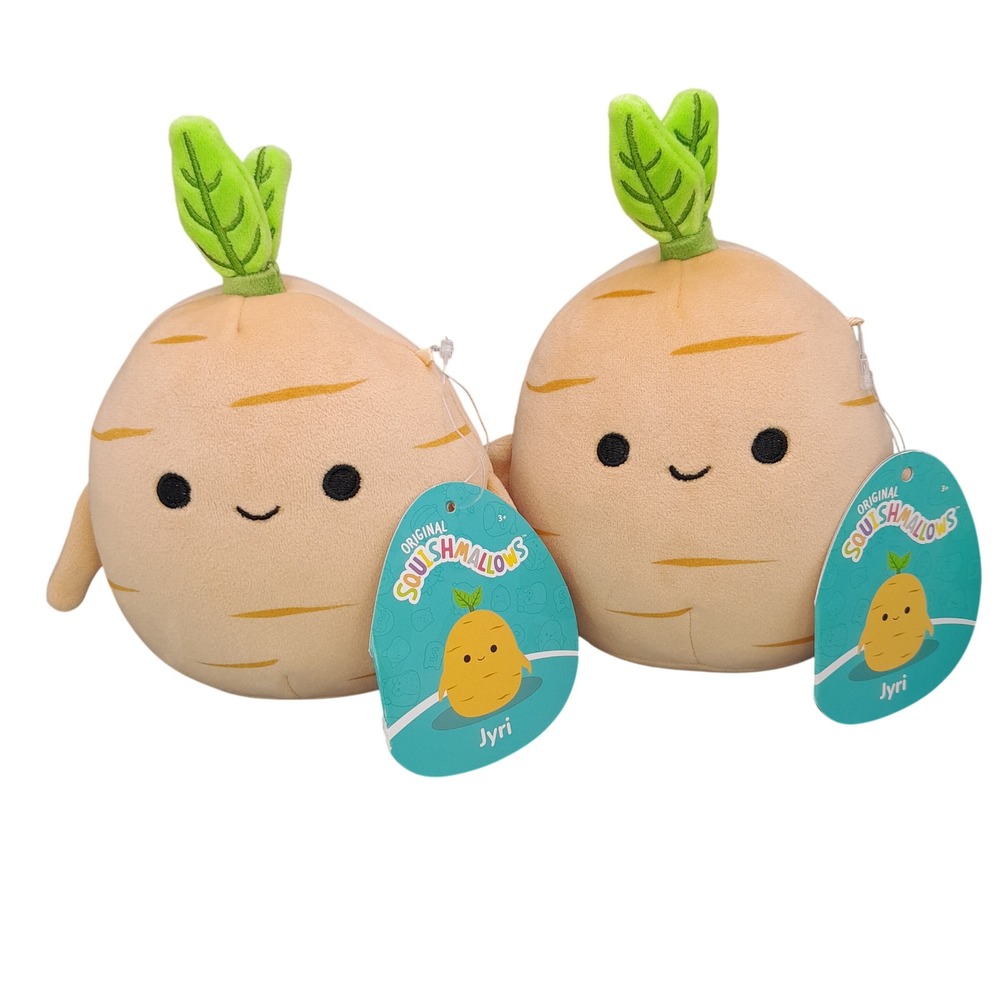 Squishmallows Jyri the Ginseng 5 Inch Plush Set of‎ 2 Harvest Squad NWT